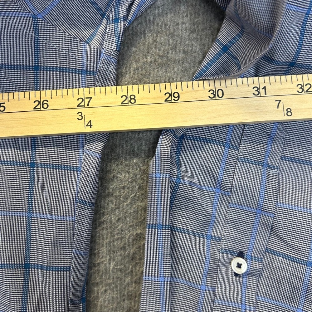 UNTUCKit Ortman WF Navy Blue Plaid Wrinkle Free Shirt XXL Relaxed Fit 40780 Mens - Picture 6 of 8